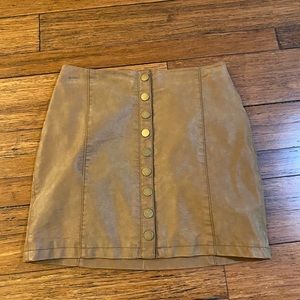 FREE PEOPLE Button Skirt
